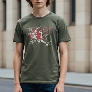 🍀Dave Matthews Band Vintage Olive Green Concert Festival T-Shirt: Med